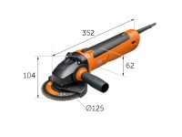 FEIN CG15-125 BL Polizor unghiular fara perii 125mm, 1500W/1050W, 230V/50Hz