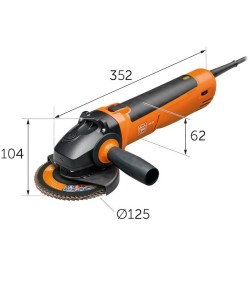 FEIN CG15-125 BL Polizor unghiular fara perii 125mm, 1500W/1050W, 230V/50Hz
