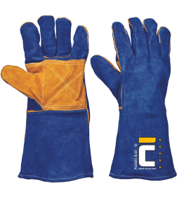 Mănuşi sudor din piele PUGNAX BLUE cu fibre de Kevlar® - marime 10