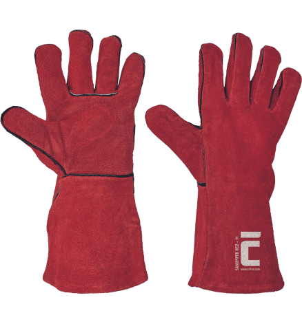 SANDPIPER RED manusi din piele pentru sudori (sudura cu electrod) - marime 11