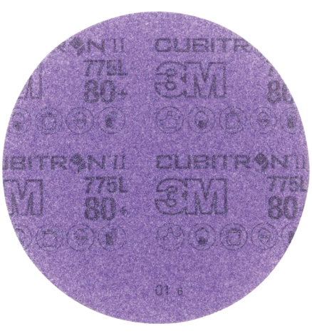 3M 775L Cubriton II - Disc cu fixare rapida tip Hookit 150mm fara gauri - P80