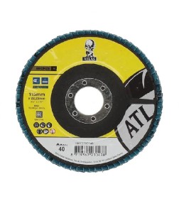 ATLAS - Disc lamelar curbat 125 x 22,23mm granula zirconiu - P40