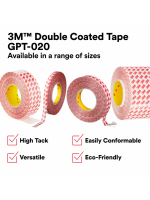 3M GPT-020 Banda dublu adeziva 9mmx 0,2 x 50M;  adeziv acrilic modificat transparent
