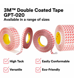 3M GPT-020 Banda dublu adeziva 9mmx 0,2 x 50M;  adeziv acrilic modificat transparent
