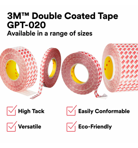 3M GPT-020 Banda dublu adeziva 9mmx 0,2 x 50M; adeziv acrilic modificat transparent 3M GPT-020 Banda dublu adeziva 9mmx 0,2 x 50M; adeziv acrilic modificat transparent