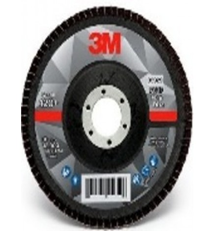 3M 769F Silver - Disc lamelar curbat 125 x 22,23mm granula ceramica P120