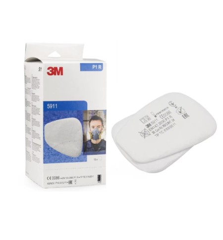  3M 5911 - Prefiltre pentru protectie la particule, asigura o clasa de  protectie P1R