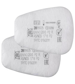 3M 5925 - Prefiltre pentru protectie la particule, asigura o clasa de  protectie P2R