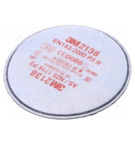3M 2138 Discuri filtrante protectia împotriva particulelor solide și lichide tip FFP3 