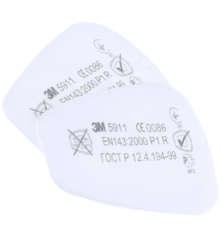  3M 5911 - Prefiltre pentru protectie la particule, asigura o clasa de  protectie P1R