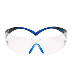 3M™ SecureFit™ 400 - Ochelari de protecție, lentilă transparentă, ramă albastră/gri, strat anti-aburire/antizgârieturi