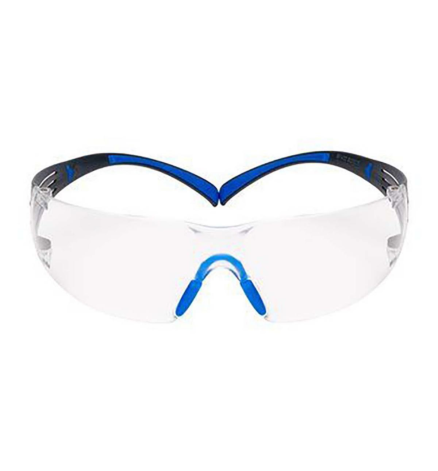 3M™ SecureFit™ 400 - Ochelari de protecție, lentilă transparentă, ramă albastră/gri, strat anti-aburire/antizgârieturi