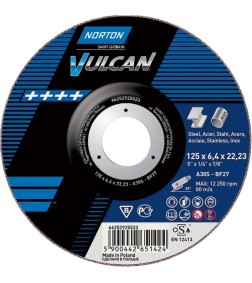 VULCAN - Disc polizare uz general 125 x 6,4 x 22.23 mm;